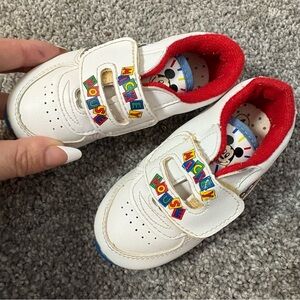 Vintage Disney Mickey Mouse White and Red Kids Sneakers